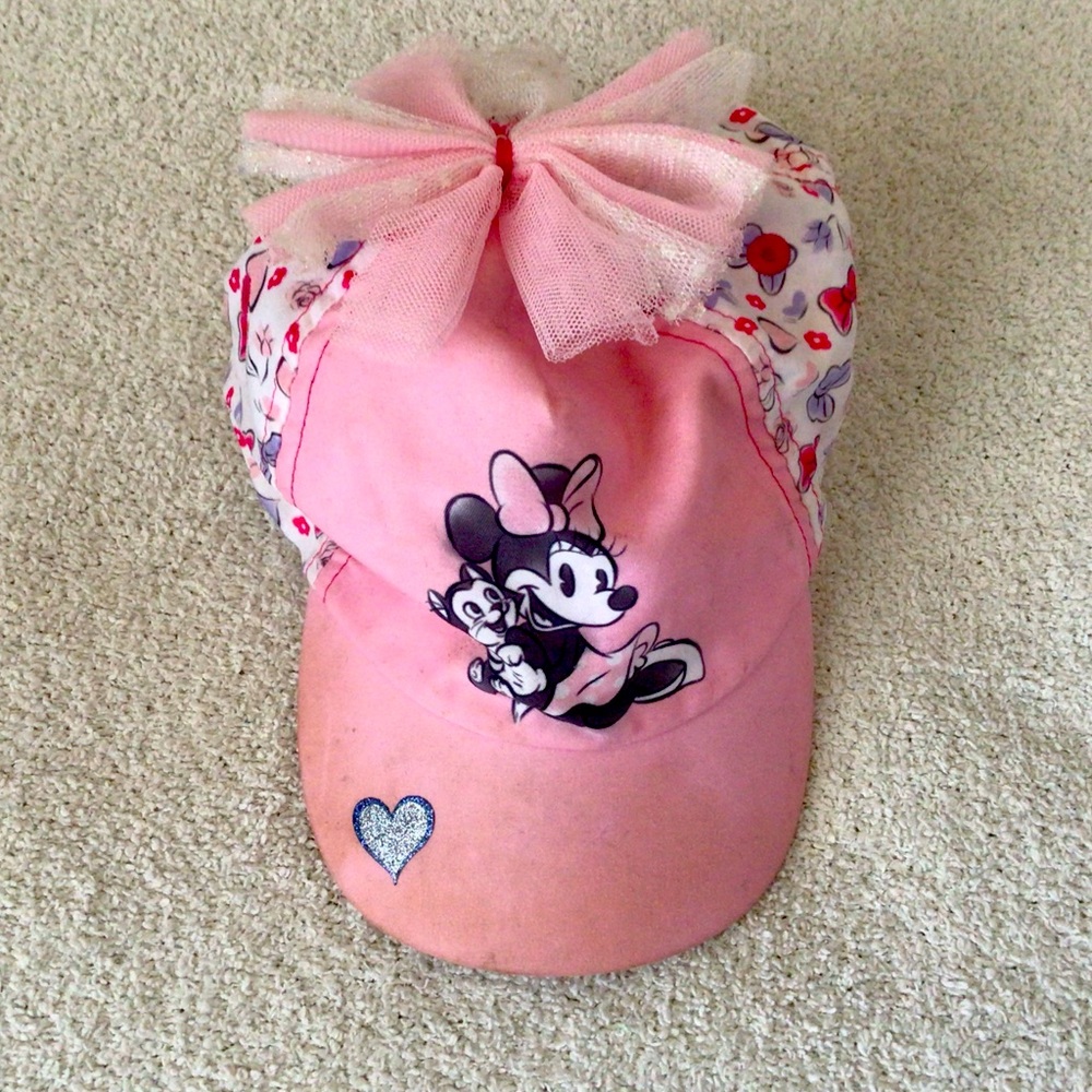 Minnie Mouse Pink Cap Disney Parks Authentic Original Infant 49-52cm